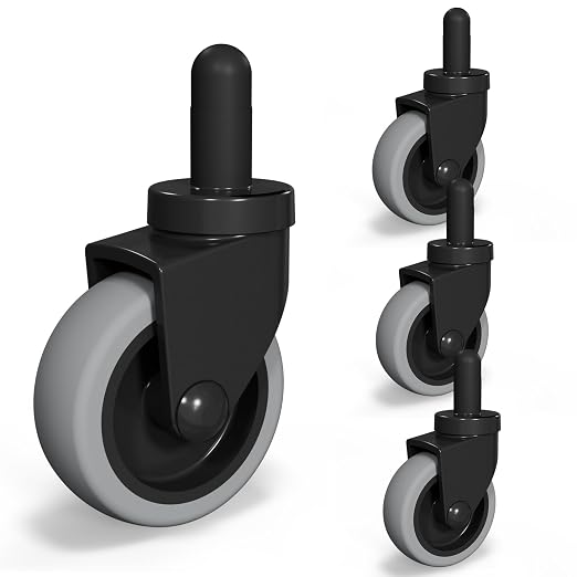 AAGUT Mop Bucket Wheels Replacement 3", Non-Marking TPR Castors Set of 4 | Compatible with Rubbermaid Models 7570-L2, 7571,7580,7581,7582 7583, Amazon Basics, Sam's Club Brand Mop Buckets