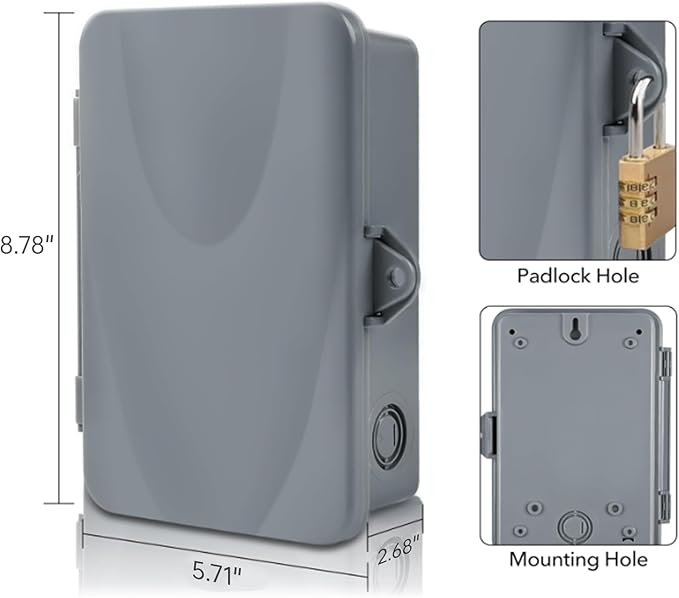 BN-LINK Pool Pump Timer, Heavy Duty Outdoor Smart Wi-Fi Timer Box, 2HP 40A Max, 120, 240, 277 VAC, for Pool Pump, Water Heater, Fans, SPA, Compatible with Smart Phone, Alexa, Google Assistant