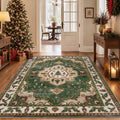 Engiw Christmas Rug 3x5 Area Rug, Washable Non-Slip, Soft Low Pile Carpet, Christmas Decorations for Living Room, Bedroom, Kitchen, Hallway, Entryway and Under Christmas Tree