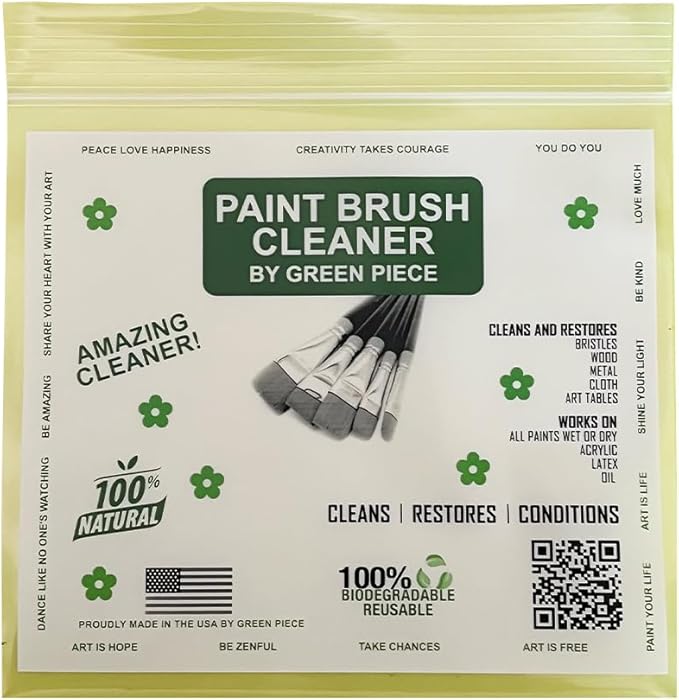 Green Piece® Paint Brush Cleaner (Pack of 3 – 4 Oz Each, Travel Size) Made in USA