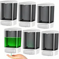 6-Pack Soap Dispenser Wall Mount 1000ml (33.8oz) –Commercial Heavy-Duty Plastic Liquid Dispenser for Soap,Shampoo, Hand Sanitizer– Manual Pump for Bathroom, Kitchen, Restaurant,Hotel (1000ml)