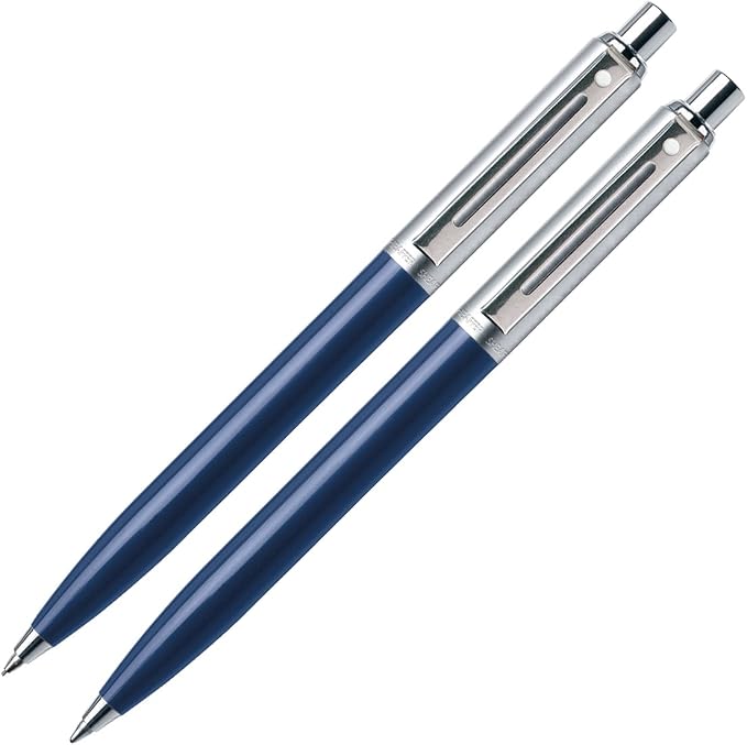 Sheaffer Sentinel Blue Ballpoint Pen & 0.7mm Pencil with Chrome Trim