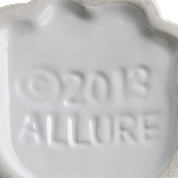 Allure Home Creation Cat 3-Piece White Ceramic Toilet Brush Holder w/White Plastic Handled Scrub Brush & Soap Dispenser
