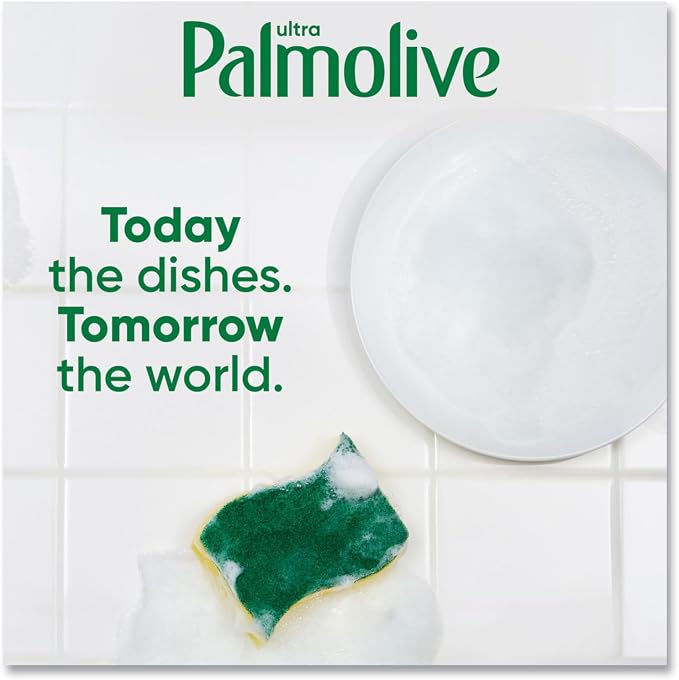 Ultra Palmolive Hypoallergenic Pure Clear Dish Soap, Unscented, 32.5 Fl Oz (Pack of 2) bundled with Heay Duty Scotch Brite Sponge