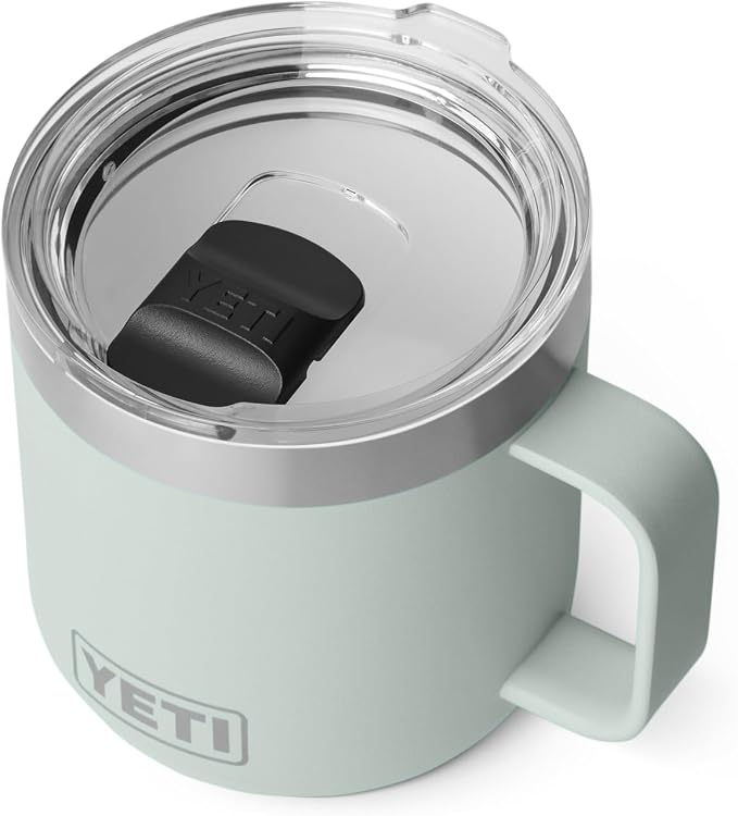 YETI Rambler 14 oz Ceramic Lined Stackable Mug, Vacuum Insulated, Stainless Steel with MagSlider Lid, Ridgeline