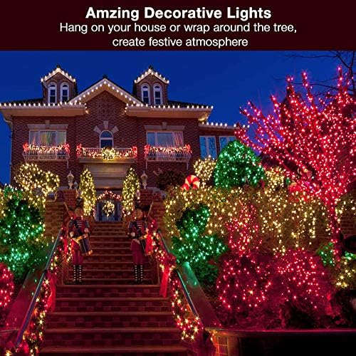 BrizLabs Red Incandescent Christmas Indoor String Lights 300 Count 69.6ft