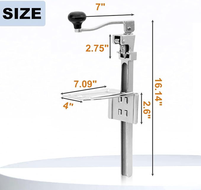 Commercial Can Opener Heavy Duty Replace #2 12100, Industrial Can Opener, 16” Manual Can Opener with Stainless Steel Blade for Restaurant, Hotel, Bar, Home