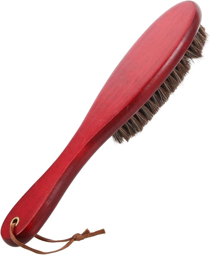NOLITOY 3pcs Handle Horsehair Shoe Brush for Cleaning Shoes Cleaning Tool Compact Design for Household Use Soft Bristle