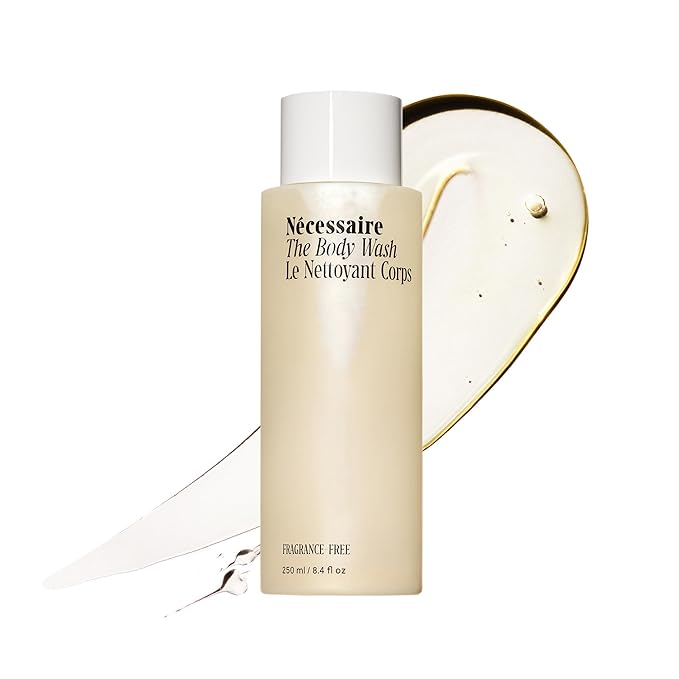 Nécessaire The Body Wash Fragrance-Free - Multi-Oil Shower Gel Body Wash for Women + Men. Non-Comedogenic + Hypoallergenic for Sensitive Skin with Niacinamide.. 250 ml / 8.4 fl oz