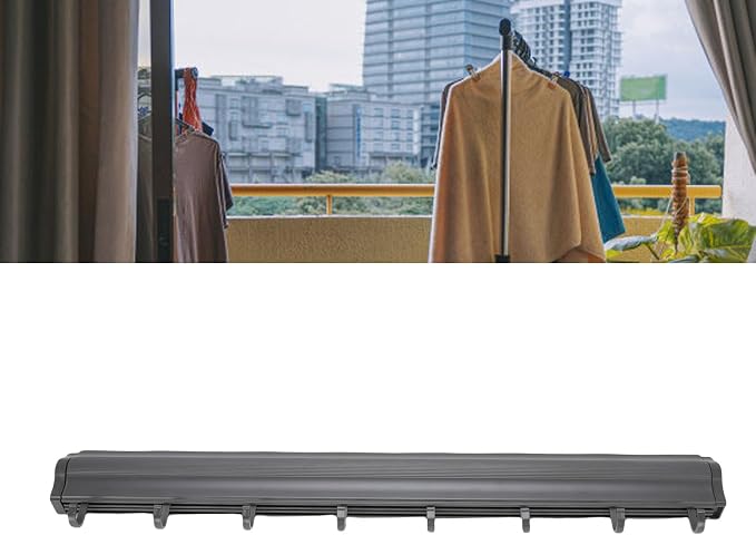 Sonew Wall Mounted Clothes Drying Rack 23.6 Inch Retractable Space Aluminum Laundry Drying Mesh Net – Drill- PullOut Design for Bathroom Laundry Room Balcony – 15 Kg Capacity (Grey)