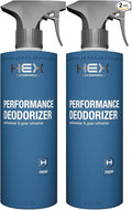 HEX Performance Deodorizing Spray, Fresh, 44oz (Pack of 2) - Awesome for Shoes, Gear, Activewear & Fabrics, Yoga Mats & Gym Equipment, Carpet, Pets, Odor Eliminator & Fabric Refresher Spray