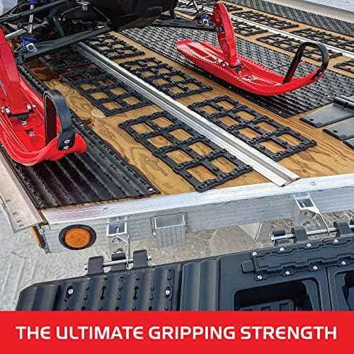 Caliber TraxGrabber Snowmobile Trailer Traction System – Easy Loading, 4-Pack