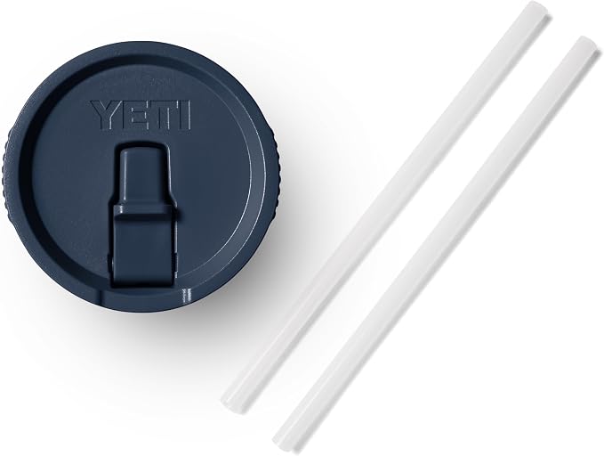 YETI Rambler 30 oz Travel Mug with Flip Straw Lid – Stainless Steel, Vacuum Insulated, Leakproof, Cup Holder Friendly, Navy