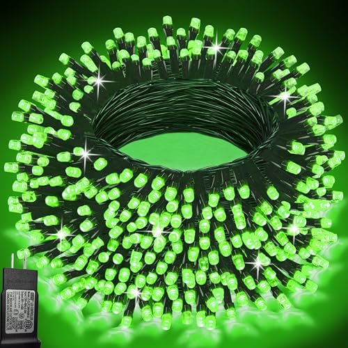 Pooqla 200 LED Green Halloween Lights Outdoor String Lights, 66 ft