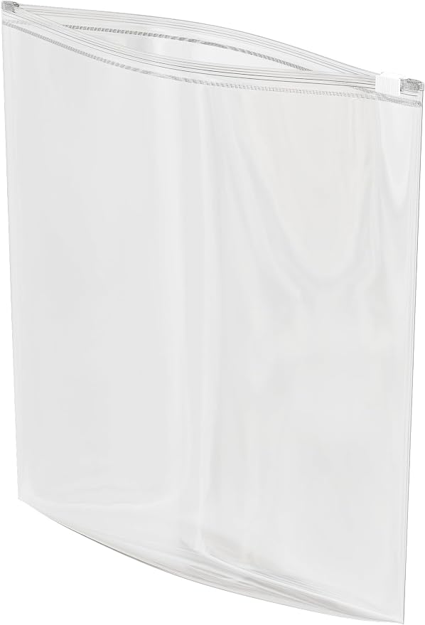 500 Count - Slider Zip Jumbo Food Storage Bags, 12" x 15" 3 Mil Heavy Duty, Extra Large, Strong & Durable For Freezer Storage. GPI