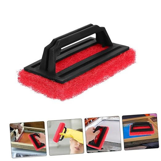 Mobestech 24pcs Ink Removal Cleaning Brush Handheld Scrub Pads for Screen Cleaning Multifunctional Scrub Brush Ergonomic Handle Compact Design for Easy Storage