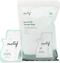 Motif Medical Breastmilk Storage Bags - Breastmilk Freezer Bags w/Easy Pour Spout, Write-On Label - Leak-Proof Double Zipper Milk Bags for Breastmilk - Breastfeeding Mom Gifts (6 oz, 100 Count)