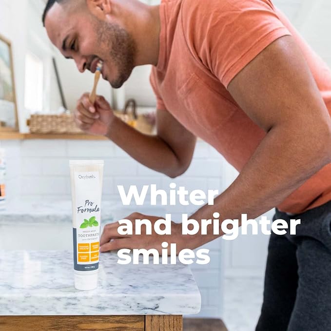 Oxyfresh Pro Formula Fresh Mint Toothpaste – Sensitive Teeth & No Flouride | Gentle Low Abrasion – Cosmetic Fluoride Free Formula – Perfect for Sensitive Teeth and Gums with Natural Mint Essential Oil
