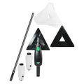 Unger Commerical - Indoor Window & Surface Cleaning Kit - 5 ft Stingray Refillable System with Extension Pole, Triangle Cleaning Pads and 2 Refill Bottles - SRKB2