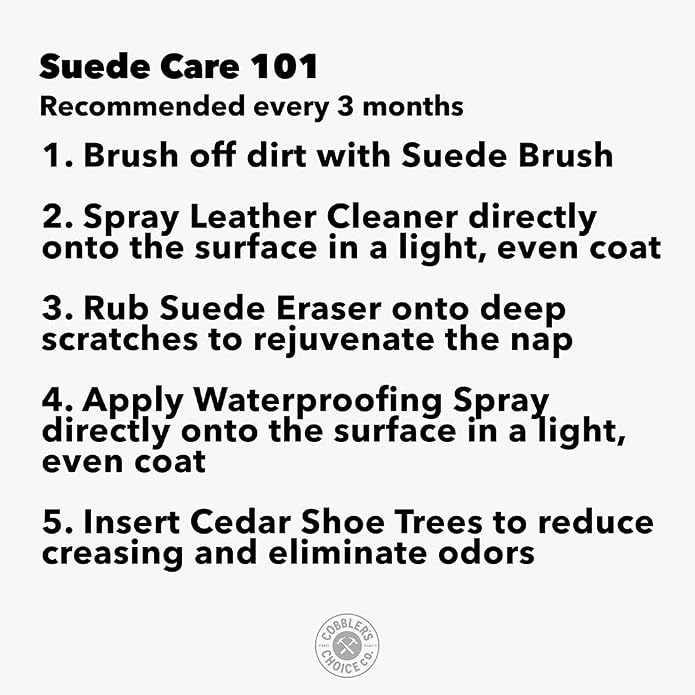 Cobbler's Choice Suede & Nubuck Care Kit - Cleaner, Waterproofing Spray, and Suede Brush & Eraser for Shoes, Boots, Bags, and Apparel
