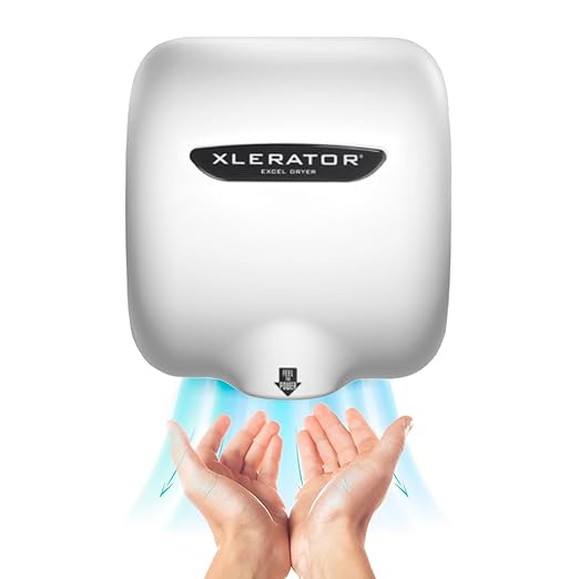 XLERATOR XL-W Automatic High Speed Hand Dryer with White Cover, 12.5 A, 110/120 V