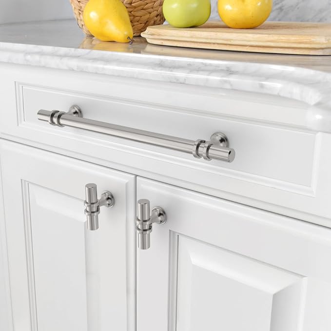 Asidrama 10 Pack 10 Inch(254mm) Brushed Satin Nickel Kitchen Cabinet Pulls