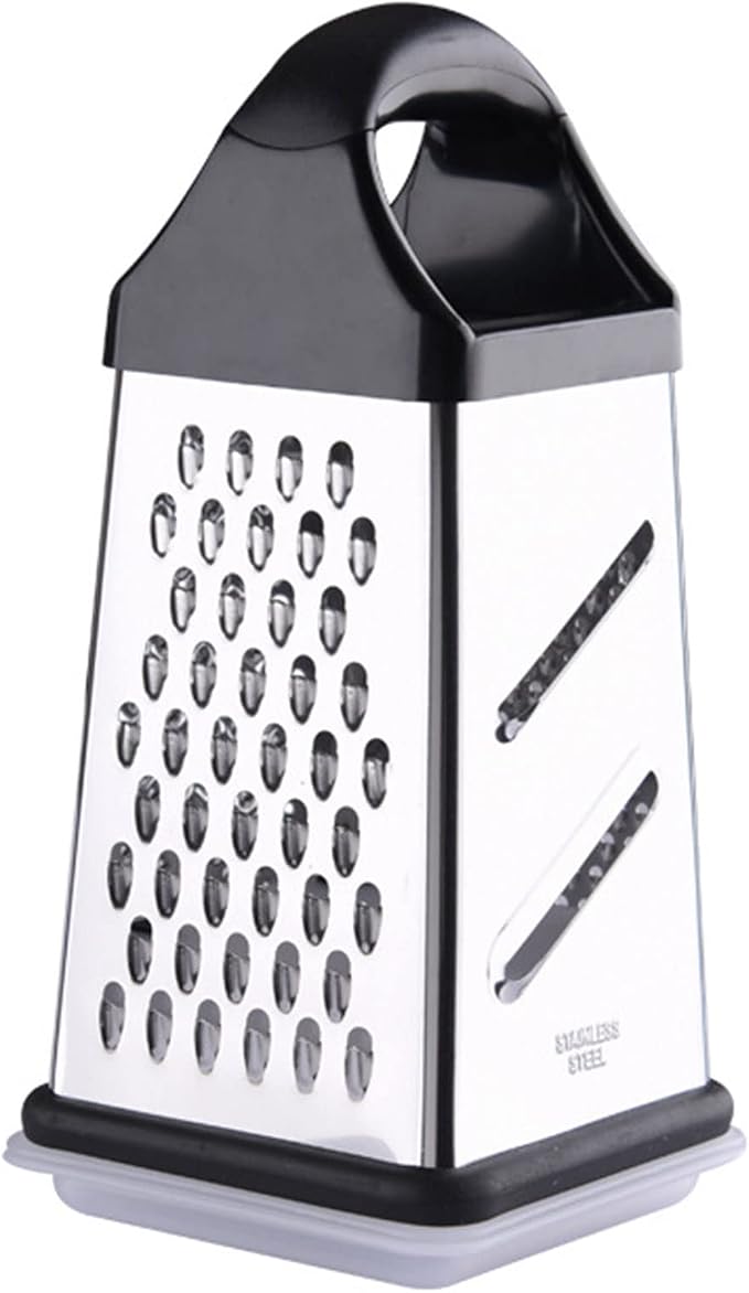Vegetable Shredder Save with Storage Box Multifunctional Four Sides Carrots Potatoes Grater for Restaurant Grey Peeler(Black)