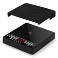 Espresso Mini Coffee Scale with Timer & Flow Rate Indicator - 2kg/0.1g Precision Digital Scale with Waterproof Silicone Mat for Pour Over, Coffee Bean Weight, Kitchen, Black