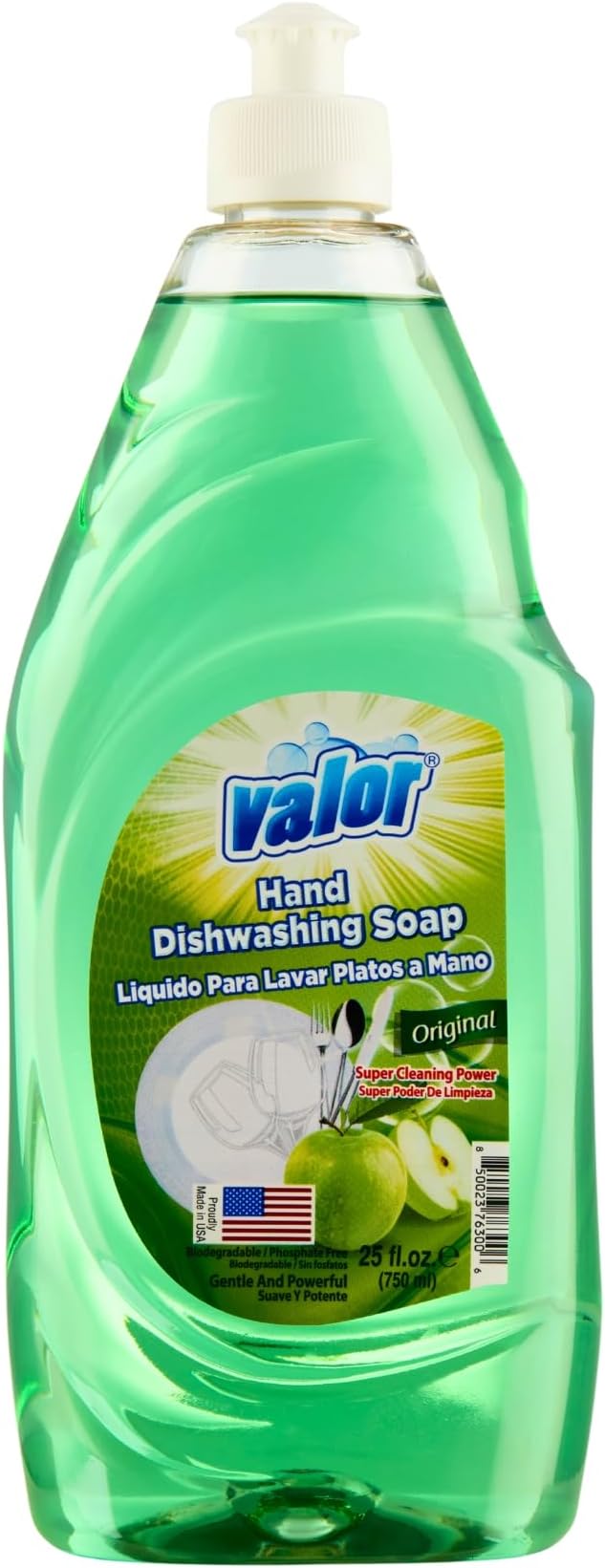 Valor Dishwashing Liquid, 25 fl oz – Dish Soap for Kitchen & Bathroom, Grease-Fighting, Gentle on Hands, Fast Rinse, Eco-Friendly Biodegradable Formula (25 oz (Pack of 3), Original)
