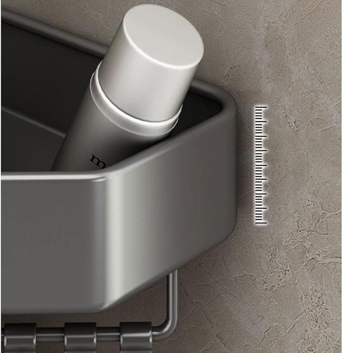 Toothbrush Rack Bathroom Corner Toothbrush Holder Triangle Gun Gray Toothpaste Holder Wall-mounted Bracket Saves Space Bathroom Toothbrush Holder, S32cm