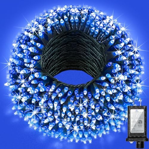 470FT Christmas Lights Outdoor, 1500 LED Christmas Tree Decoration Lights with 12 Modes & Timer Memory, Dimmable Plug in Waterproof LED Xmas Light for Yard Trees Wedding Party Holiday Blue