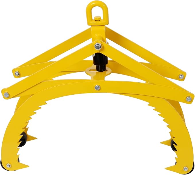 Automatic Grip and Release Log Tongs with 360° Swivel, 3300 LBS Capacity
