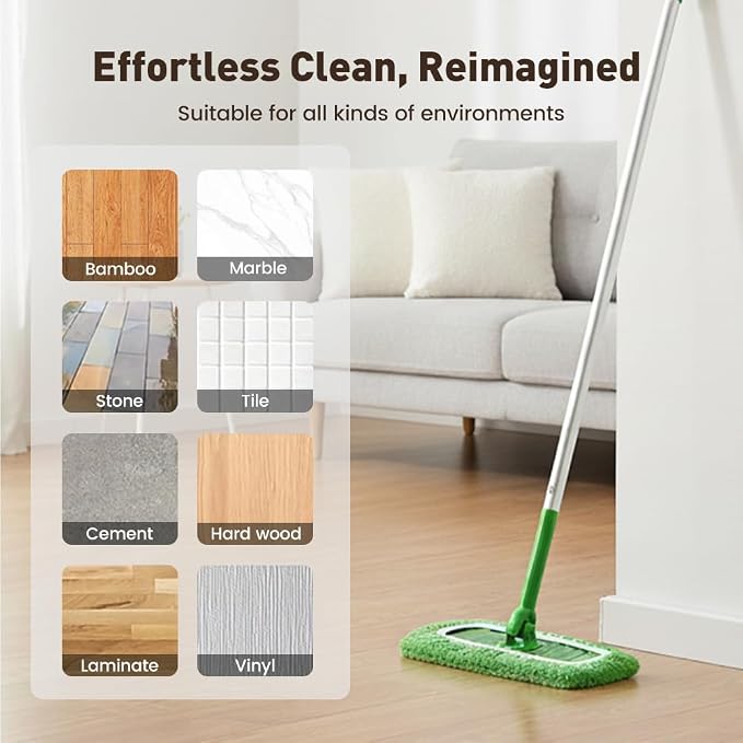 Reusable Mop Pads, Reusable Microfiber Mop Pads Compatible with Sweeper Mops, Replacement Wet Mopping pad Refills & Washable Dry Sweeping Cloths for Surface/Hardwood Floor Cleaning (Blue-6PCS)