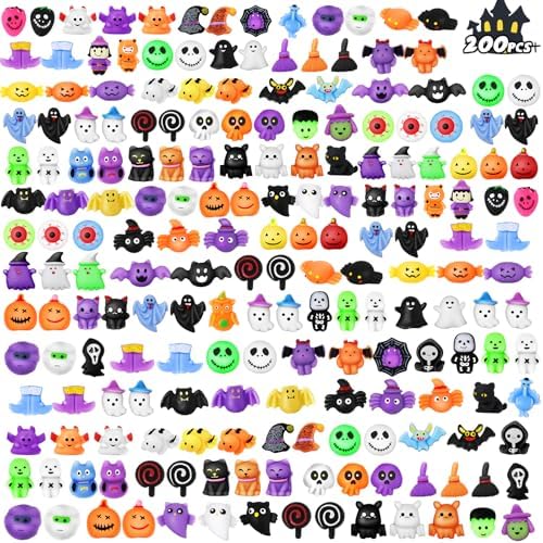 200 PCS Squishy Toys, Halloween Party Favors for Kids, Goodie Bags Fillers