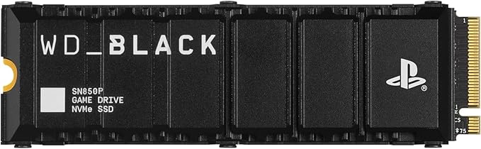 WD_BLACK 1TB SN850P NVMe M.2 SSD Officially Licensed Storage Expansion for PS5 Consoles, up to 7,300MB/s, with heatsink - WDBBYV0010BNC-WRSN