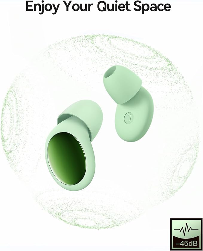45dB Ear Plugs for Sleeping Noise Cancelling Ear Plugs for Noise Reduction & Snoring, Concerts, Earplugs for Sleep,Sider Sleepers Airplane, Silicone Earplugs Reusable Concert Ear Plug