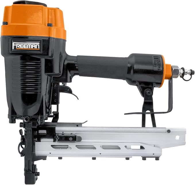 Freeman PFS9 Pneumatic 9-Gauge 2" Fencing Stapler with T-Handle, Adjustable Metal Belt Hook, and Case