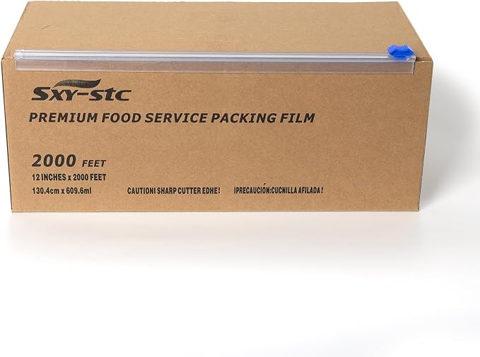 12 Inch x 2000 Feet Plastic Cling Wrap Pack of 2