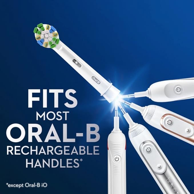 Oral-B Floss Action Replacement Brush Heads for an Oral-B Electric Toothbrush, Pack of 4