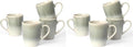 famiware Coffee Mugs Set, 13 oz Mug Set of 4, Stoneware Cups for Latte, Hot Tea, Mocha, Cocoa, Cappuccino, Microwave and Dishwasher Safe, Glacier Series, Sage Green (Pack of 2)