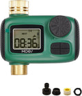 MOES Sprinkler Timer, Brass Inlet & Outlet Water Hose Timers, Programmable Automatic Irrigation Controller, Rain Delay, Manual Watering, 1 Zone Water Hose Timers for Gardens, Lawns, and Hose Systems