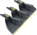 Dust Pan Broom Dustpan Brush - Dust Pans with Brush, Hand Broom and Dustpan Set, Handheld Broom and Dustpan Set, Used to Clean Floors, Tables, Animal Cages, PET Fiber Bristles (3pcs)