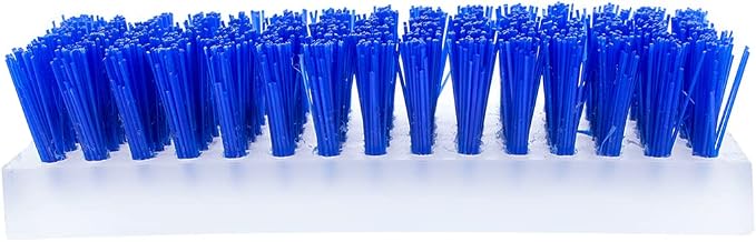 United Pacific 90054 Stainless Shoe/Boot Scraper w/Nylon Brush, 430 Stainless Steel Housing – Blue Brush – ONE Unit