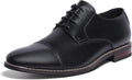 Mens Classic Cap Toe Dress Shoes Oxford for Office | Polished PU Outer Shell,Ventilated Comfortable Latex Insole. Formal Footwear Suited for Office Engagements ,Outings,Weddings