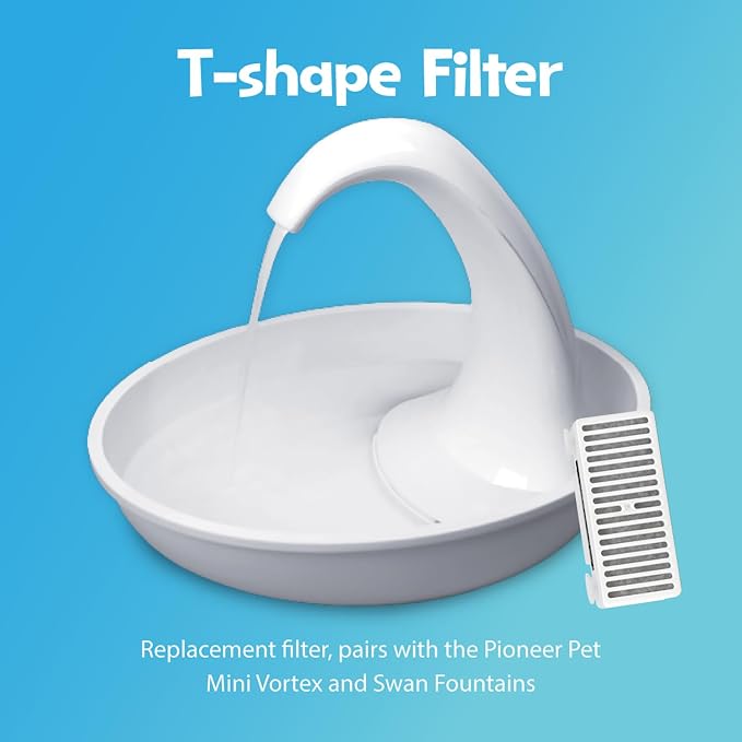 Pioneer Pet Swan Pet Drinking Fountain for Cats and Dogs - 80oz Capacity, Great for Multiple Pets – Great for Pets Who Love the Faucet - Bubbler and Bowl Dispenser Design Keeps Water Moving