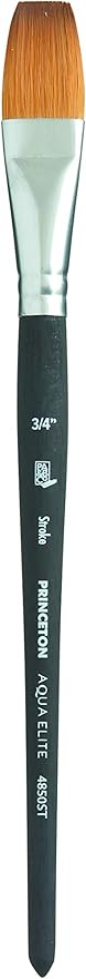 Princeton Aqua Elite, Series 4850, Synthetic Kolinsky Watercolor Paint Brush,Stroke, 3/4 Inch