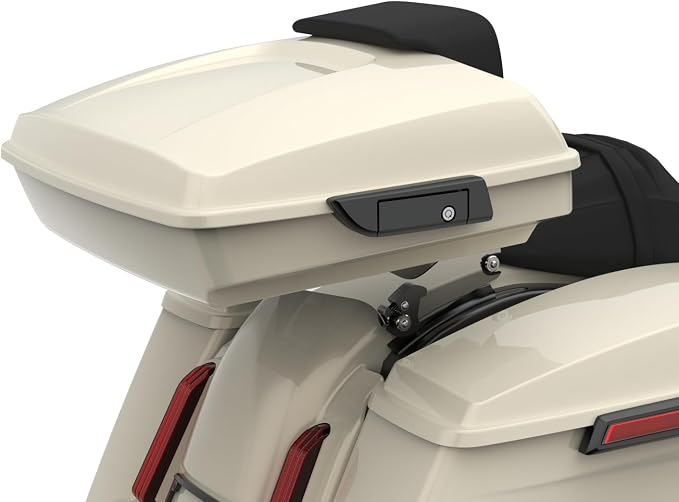 Advanblack Road Glide Tour Trunk Pack Morocco Gold Pearl Razor Tour Trunk Pack Backrest Pad for '97-'25 Harley Touring Road King Street Glide Electra Glide CVO models