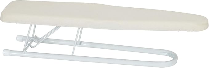 Household Essentials Basic Sleeve Mini Ironing Board | Natural Cover and White Finish | 4.5" x 20" Ironing Surface
