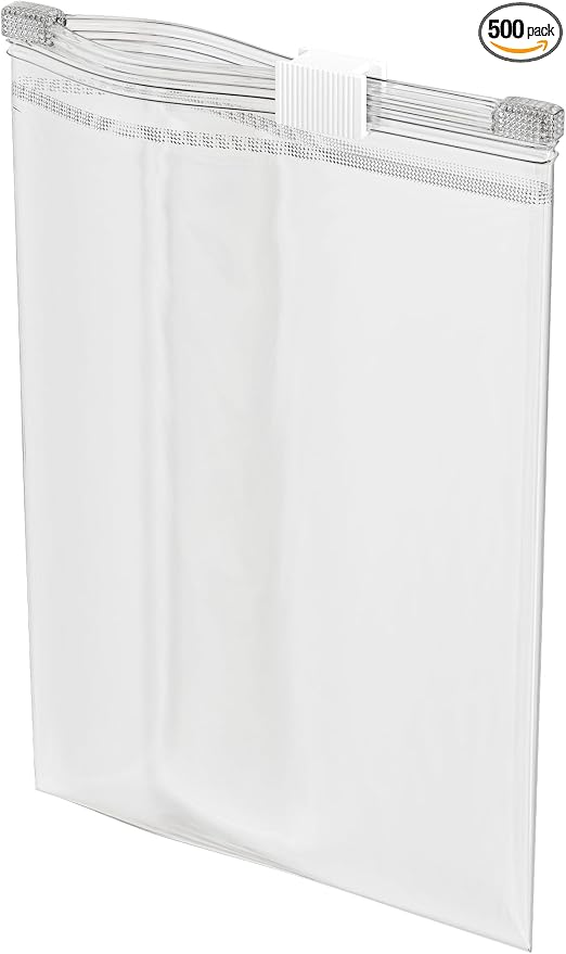 500 Count - Slider Zip Food Storage Sandwich Bags, 6" x 9" 3 Mil Heavy Duty, Strong & Durable For Freezer Storage, For Sandwiches, Snacks & More. GPI