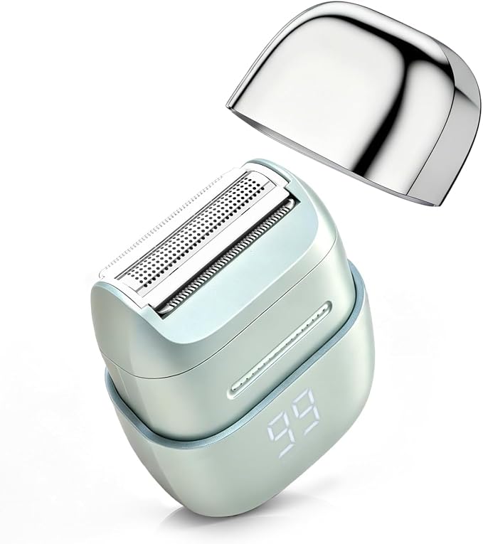 Electric Shaver for Women Waterproof Mini Electric Razors for Women - Cordless Foil Shaver for Hair Removal, Legs, Face, Body, Bikini,Sensitive Skin, Razor for Teen Girls (Green, Premium)